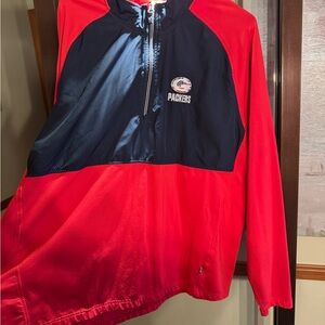 Cutter & Buck Red and Navy Jacket- my husband lost 25 lbs, too big now!